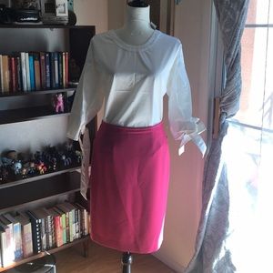 Bright pink Tahari skirt